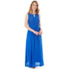 Petite Apt. 9&reg; Gauze Crochet Maxi Dress, Women's, Size: L Petite, Brt Blue