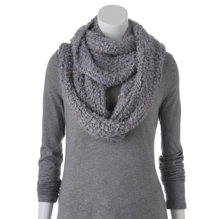 Sonoma Goods For Life&trade; Lurex Infinity Scarf, Women's, Grey