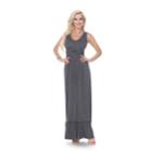 Women's White Mark Medine Shirred Maxi Dress, Size: Small, Grey (charcoal)
