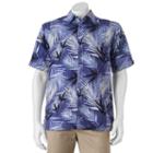 Men's Havanera Classic-fit Palm Frond Button-down Shirt, Size: Xxl, Blue Other