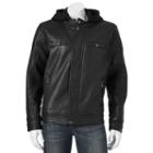 Men's Urban Republic Faux-leather Jacket, Size: Large, Black