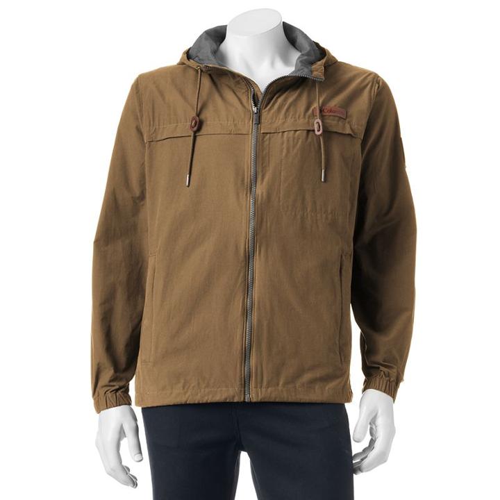 Men's Columbia Rockwell Falls Windbreaker Jacket, Size: Medium, Dark Beige