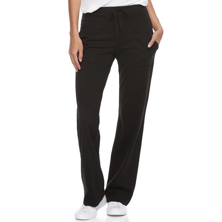 Juniors' So&reg; Drawstring Dorm Sweatpants, Teens, Size: Medium, Black