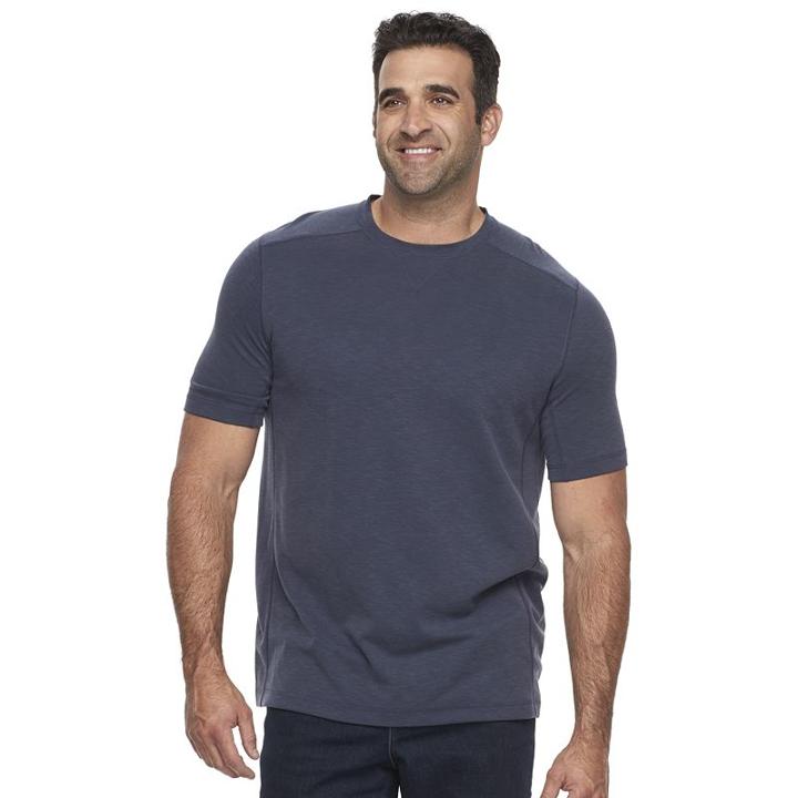 Big & Tall Croft & Barrow&reg; Classic-fit Slubbed Outdoor Performance Crewneck Tee, Men's, Size: Xxl Tall, Blue