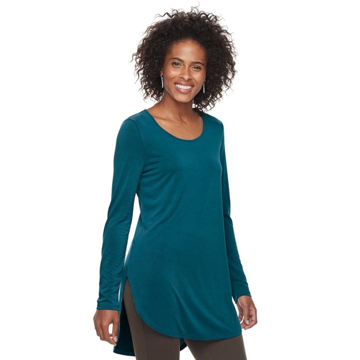 Women's Apt. 9&reg; Essential Tunic, Size: Large, Turquoise/blue (turq/aqua)