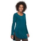 Women's Apt. 9&reg; Essential Tunic, Size: Large, Turquoise/blue (turq/aqua)