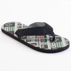 Men's Nintendo Flip-flops, Size: Large, Black