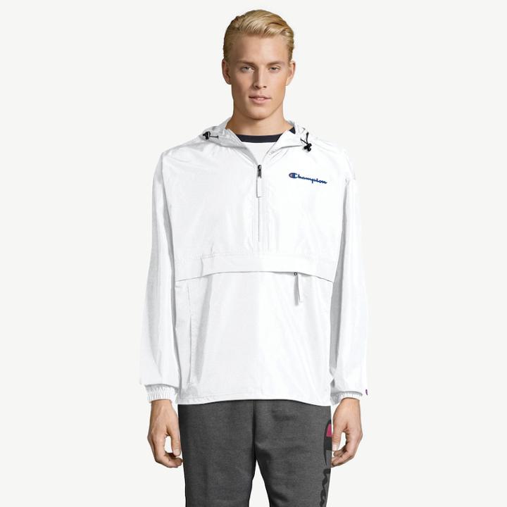 Men's Champion Packable Jacket, Size: Medium, White