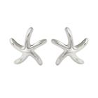 Sterling Silver Starfish Stud Earrings, Women's, Grey