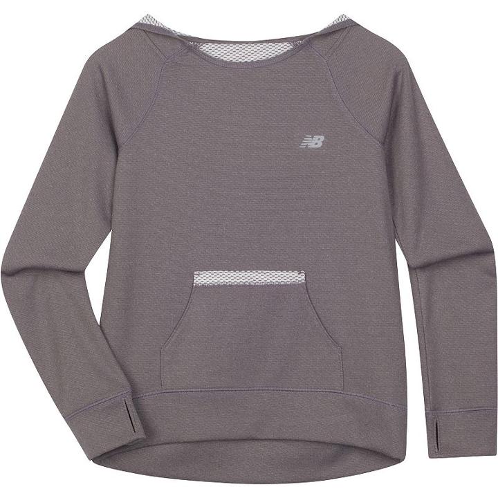 Girls 4-6x New Balance Athletic-fit Hooded Pullover Performance Tee, Girl's, Size: 4, Med Grey