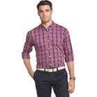 Men's Izod Advantage Regular-fit Sport Flex Plaid Stretch Button-down Shirt, Size: Large, Red Other