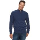 Men's Dockers Comfort Touch Classic-fit Textured Quarter-zip Sweater, Size: Xxl, Blue