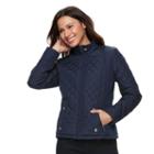 Women's Weathercast Solid Quilted Jacket, Size: Small, Blue