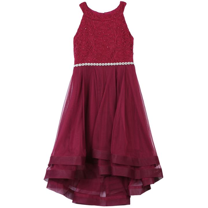 Girls 7-16 Speechless High-low Double Layer Dress, Size: 12, Dark Red