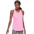 Women's Petite Tek Gear&reg; Racer Back Tank, Size: L Petite, Brt Pink