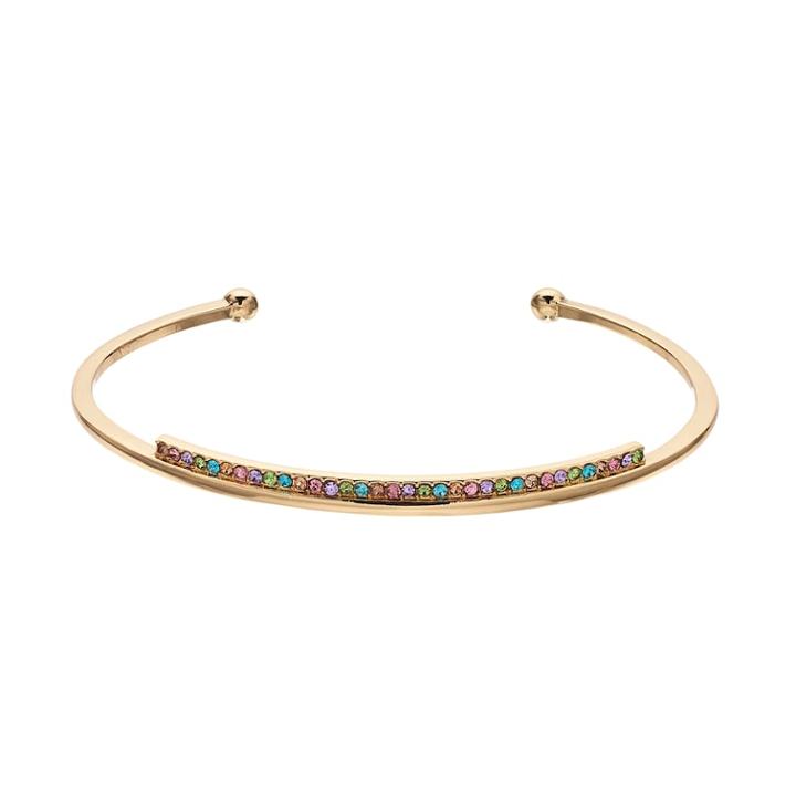 Lc Lauren Conrad Rainbow Simulated Crystal Cuff Bracelet, Women's, Multicolor
