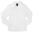 Girls 7-20 French Toast School Uniform Long Sleeve Poplin Top, Size: 10, White