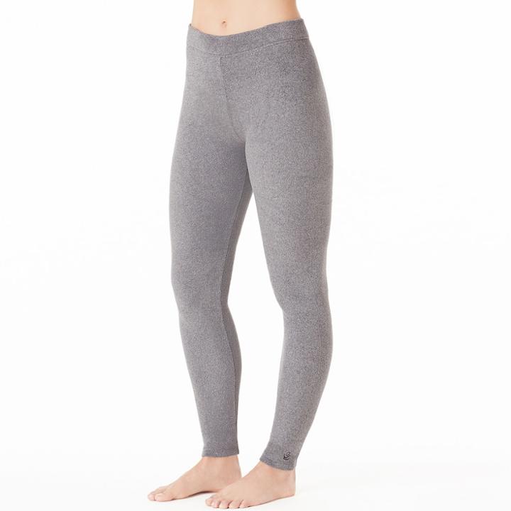 Women's Cuddl Duds Stretch Fleece Leggings, Size: Small, Grey (charcoal)