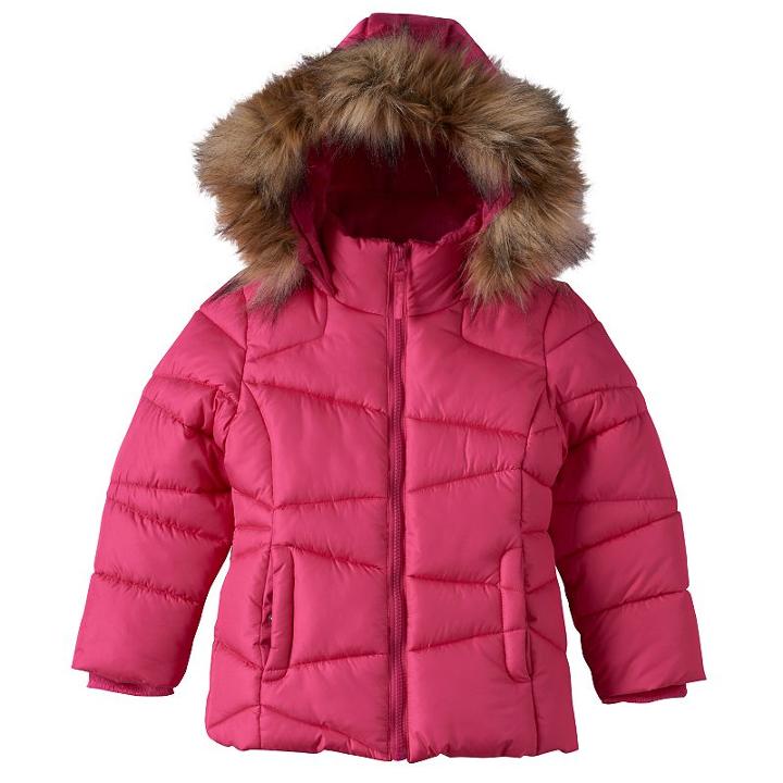 Girls 4-16 So&reg; Hooded Puffer Jacket, Girl's, Size: Xxs (4), Med Pink