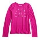 Girls 7-16 & Plus Size Mudd&reg; Long Sleeve Graphic Tee, Size: 14 1/2, Med Pink