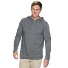 Big & Tall Sonoma Goods For Life&trade; Modern-fit Supersoft Henley Hoodie, Men's, Size: M Tall, Dark Grey