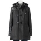Women's Excelled Hooded Toggle Wool-blend Coat, Size: Medium, Grey