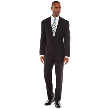 Big & Tall Croft & Barrow&reg; Classic-fit Unhemmed Suit, Men's, Size: 50l 44, Black
