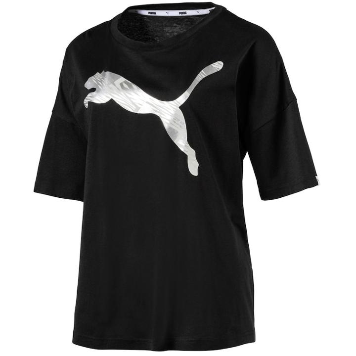 Women's Puma Summer Metallic Graphic Tee, Size: Xl, Black