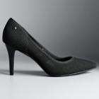 Simply Vera Vera Wang Women's All-over Stretch Heels, Size: 9, Black