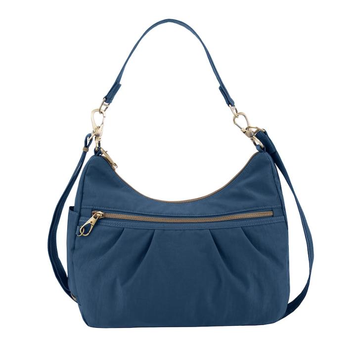 Travelon Anti-theft Signature Hobo Bag, Women's, Blue