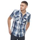 Men's Levi's Plaid Button-down Poplin Shirt, Size: Large, Med Blue