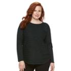 Plus Size Croft & Barrow&reg; Marled Sweater, Women's, Size: 2xl, Green Oth