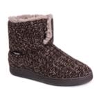Women's Muk Luks Sean Knit Bootie Slippers, Size: Large, Med Brown