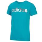 Girls 7-16 Adidas Foil Adidas Graphic Tee, Girl's, Size: Large, Turquoise/blue (turq/aqua)