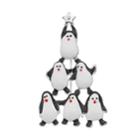 Penguin Pyramid Pin, Women's, Multicolor