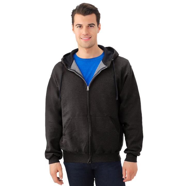 Men's Fruit Of The Loom Signature Fleece Hoodie, Size: Medium, Black