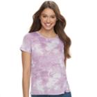 Juniors' Mudd&reg; Crewneck Short Sleeve Tee, Teens, Size: Small, Med Purple