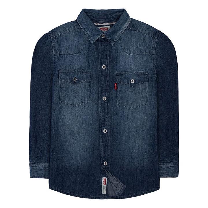 Boys 4-7 Levi's&reg; Barstow Denim Western Shirt, Size: 7, Med Blue