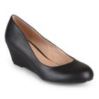 Journee Collection Dolup Women's Wedge Loafers, Girl's, Size: 10, Black