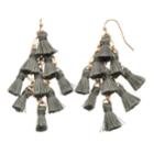 Lc Lauren Conrad Cluster Mini Tassel Nickel Free Drop Earrings, Women's, Grey