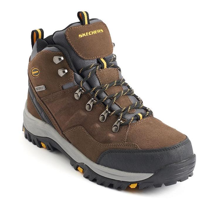Skechers Relaxed Fit Relment Pelmo Men's Waterproof Boots, Size: 8.5, Med Orange