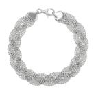 Sterling Silver Bead Braided Bracelet, Women's, Size: 7.5, Grey