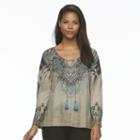 Women's World Unity Tassel Top, Size: Xs, Dark Beige