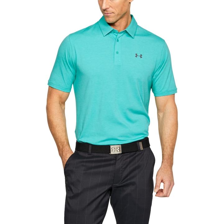 Men's Under Armour Charged Cotton Scramble Golf Polo, Size: Medium, Purple