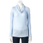 Women's French Laundry Textured Cold-shoulder Top, Size: Xl, Brt Blue