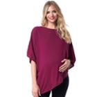 Maternity Pip & Vine By Rosie Pope Asymmetrical Popover Nursing Sweater, Women's, Size: M/l-mat, Red