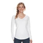 Women's Sonoma Goods For Life&trade; Essential V-neck Tee, Size: Xxl, White
