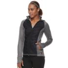 Women's Fila Sport&reg; Fleece Zip-up Hoodie, Size: Large, Light Grey