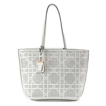 La Diva Riley Perforated Shoulder Bag, Women's, White