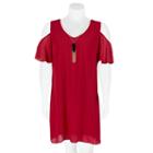 Juniors' Plus Size Iz Byer California Flutter Cold Shoulder Shift Dress, Girl's, Size: 3xl, Purple Oth